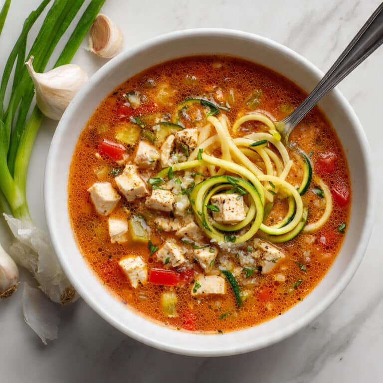 Mediterranean Fish Soup with Halibut and Zucchini Noodles Recipe