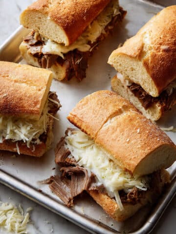 French Dip Sandwich with Au Jus and Grilled Gruyère Recipe