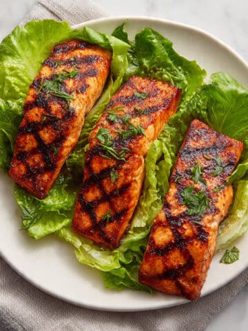 Honey Mustard Grilled Salmon with Lemon and Garlic Recipe