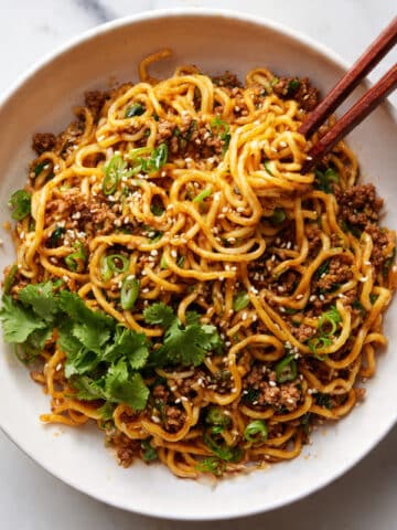 Saucy Gochujang Noodles with Chicken Recipe
