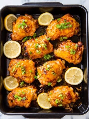 Lemon Garlic Baked Chicken Thighs Recipe