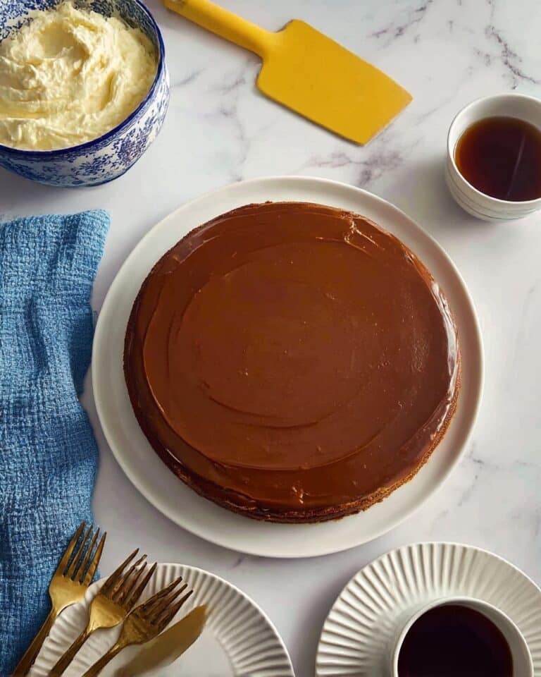 New York Baked Cheesecake with Chocolate Ganache Recipe