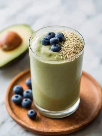 Creamy Avocado Blueberry Banana Smoothie with Protein Recipe