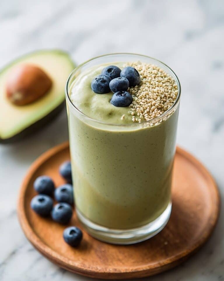 Creamy Avocado Blueberry Banana Smoothie with Protein Recipe