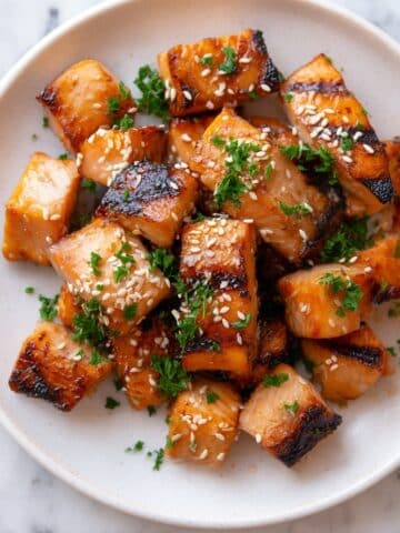 Air Fryer Salmon Bites with Chipotle Mayo Recipe