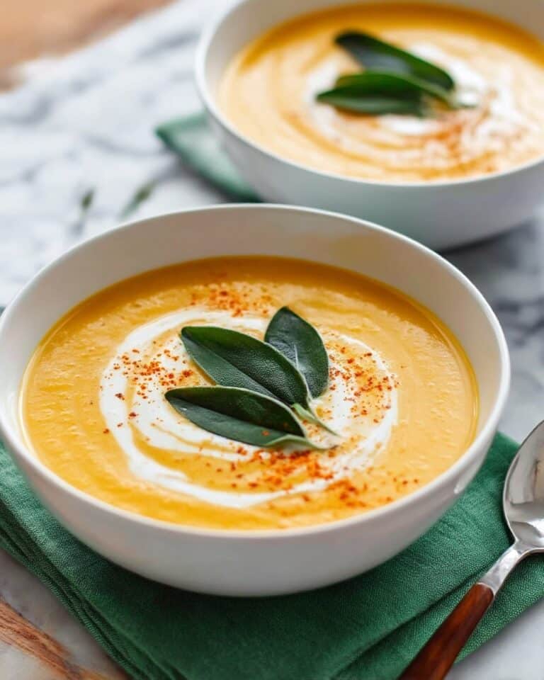 Vegan Butternut Squash Soup with Crispy Sage Recipe