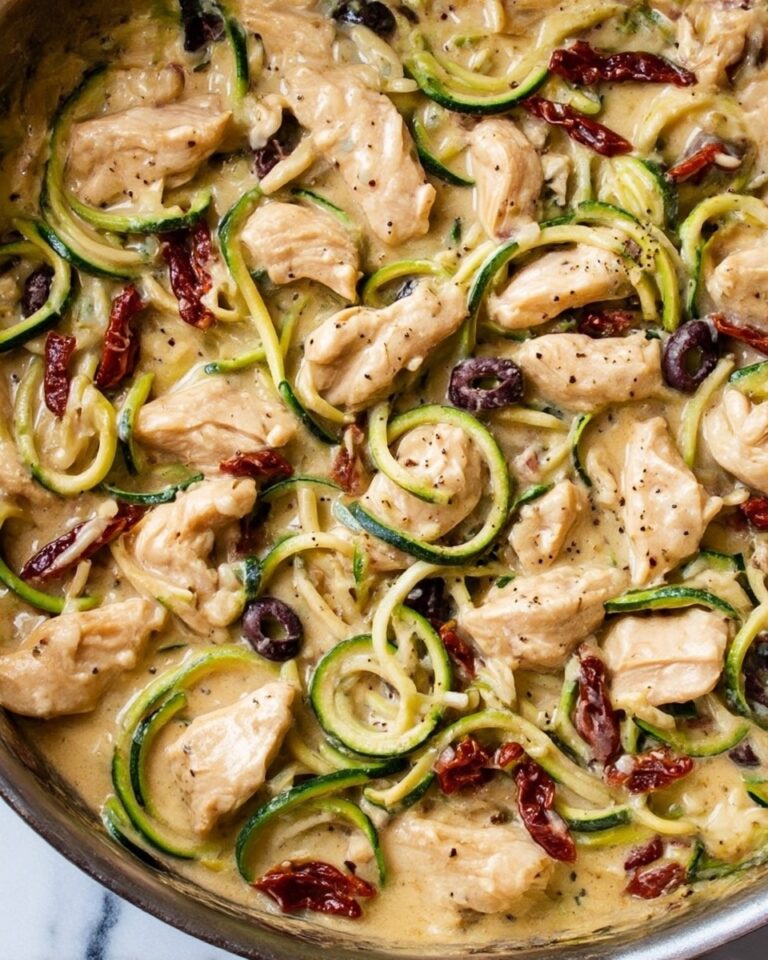 Creamy Mediterranean Chicken and Zoodles Recipe