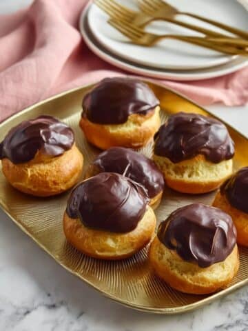 Chocolate Filled Profiteroles with Custard and Ganache Recipe