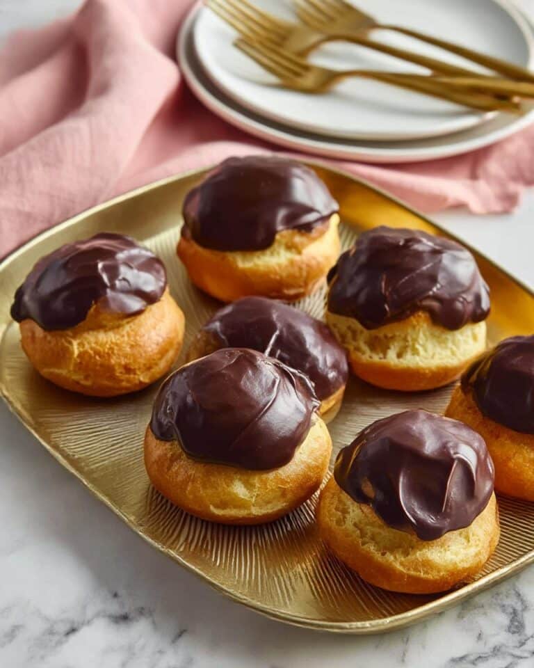 Chocolate Filled Profiteroles with Custard and Ganache Recipe