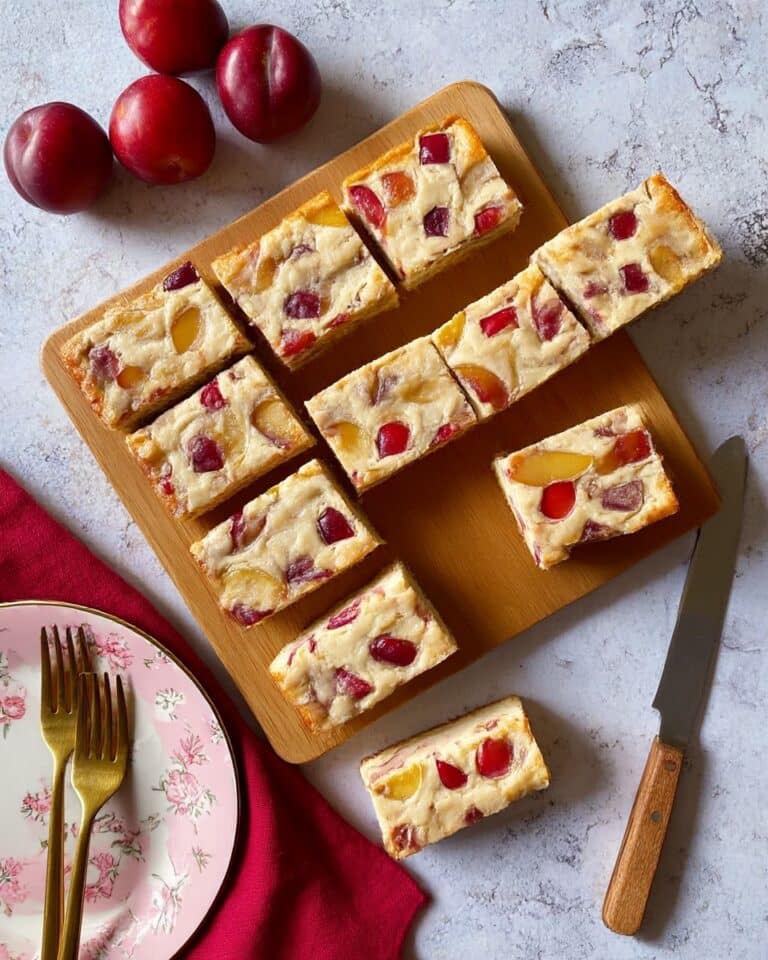 Plum and Cream Cheese Tray Cake Recipe
