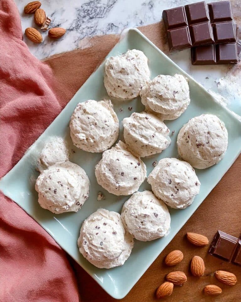 Chocolate Almond Meringue Cookies Recipe