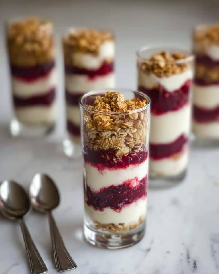 Layered Yoghurt Pots with Toasted Muesli and Berry Coulis Recipe