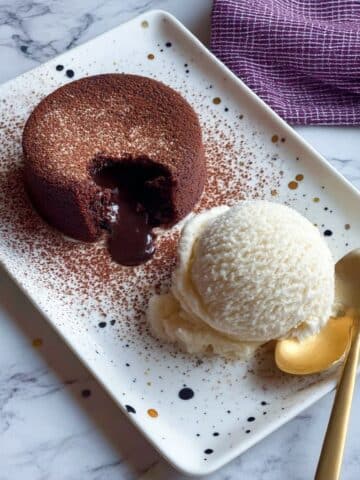 Decadent Chocolate Fondants with Vanilla Ice Cream and Fresh Berries Recipe
