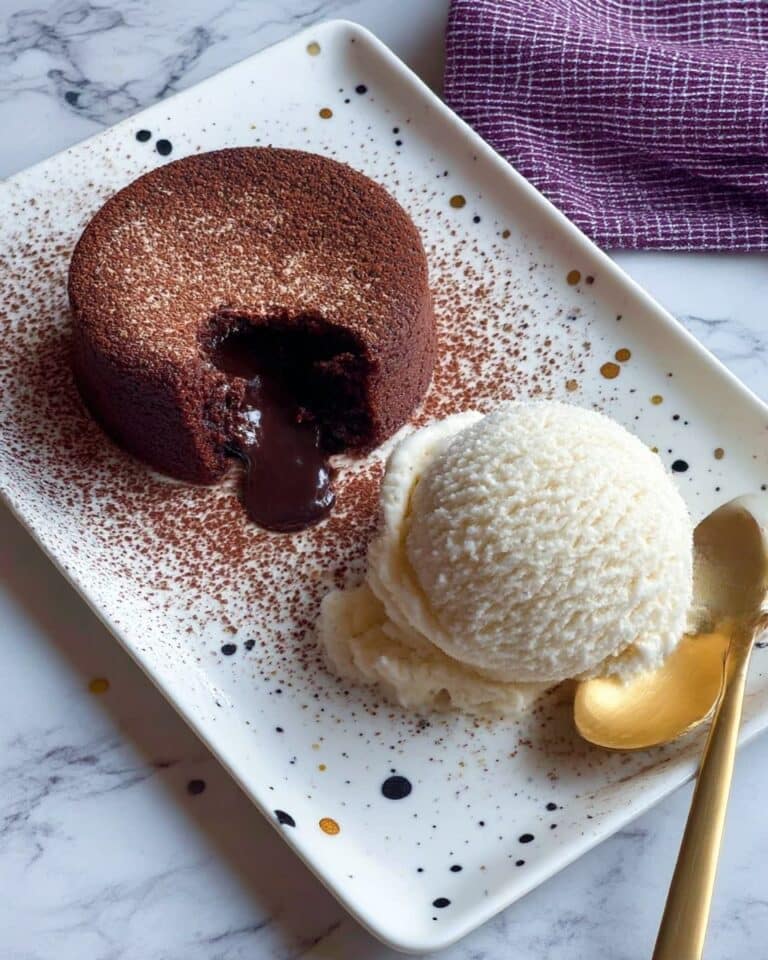 Decadent Chocolate Fondants with Vanilla Ice Cream and Fresh Berries Recipe