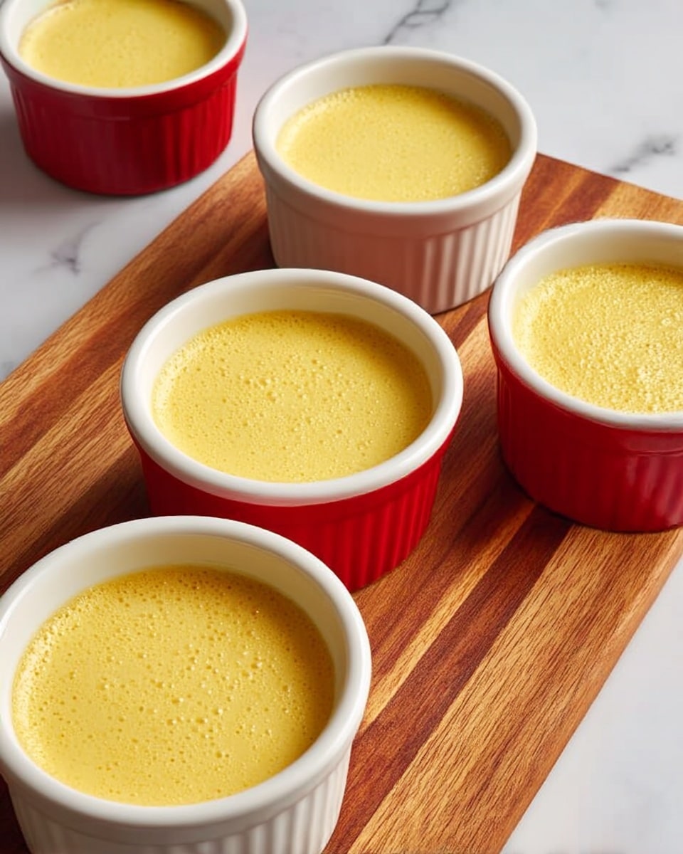A small white ramekin filled with creme brulee shows a crispy, caramelized golden-brown sugar top, partially broken to reveal smooth, pale yellow custard underneath. A spoon inside the ramekin scoops out some custard, lifting a thin shard of the caramelized crust. The ramekin sits on a white plate, all placed on a white marbled surface with a faint green cloth dotted in the background. photo taken with an iphone --ar 4:5 --v 7