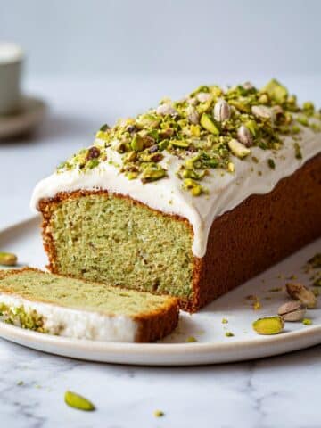 Vegan Lemon Courgette Cake with Pistachio Icing Recipe