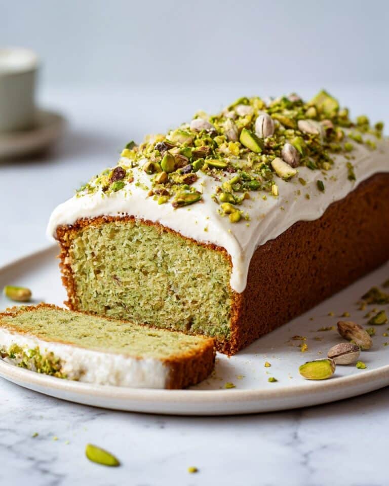Vegan Lemon Courgette Cake with Pistachio Icing Recipe
