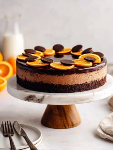 Chocolate Orange Cheesecake with Candied Orange Slices and Chocolate Ganache Recipe