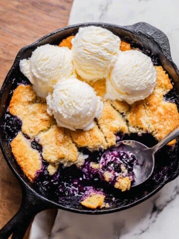Frozen Blueberry Lemon Cream Cheese Cobbler Recipe