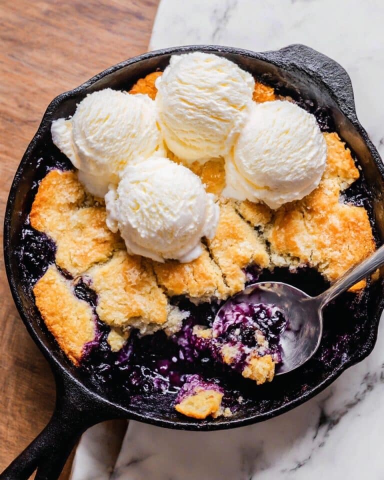 Frozen Blueberry Lemon Cream Cheese Cobbler Recipe