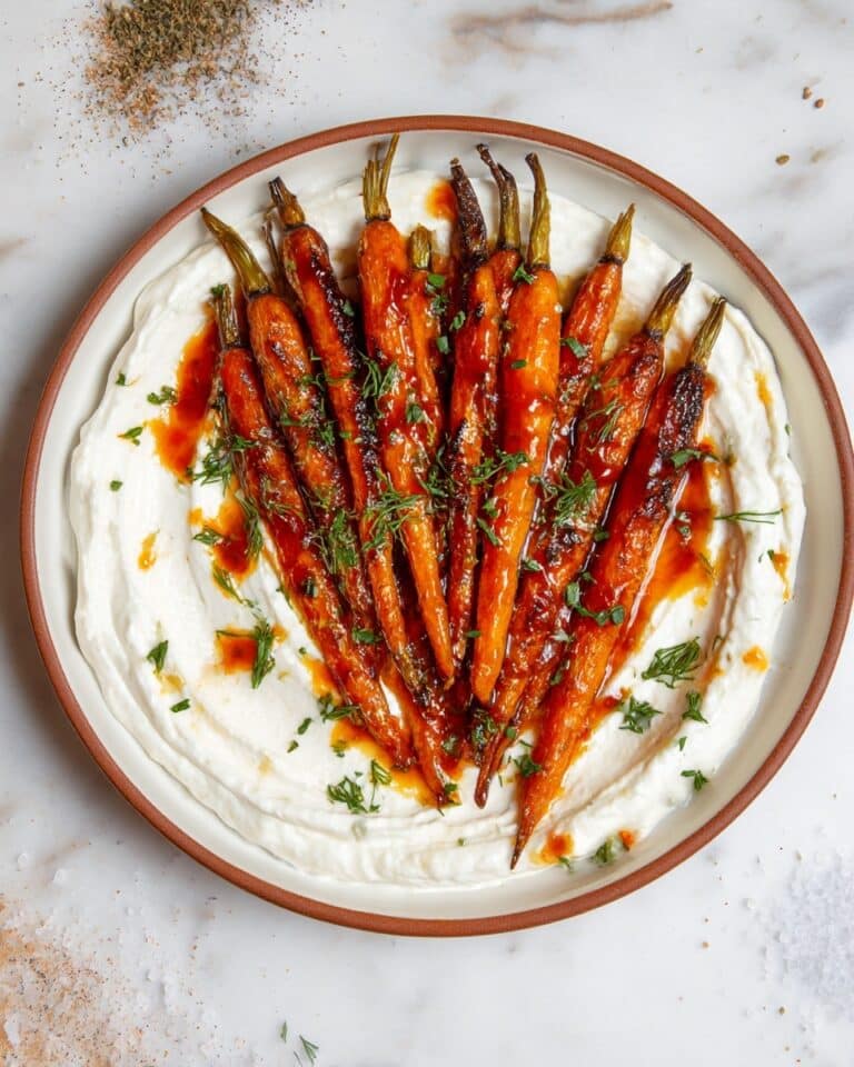 Honey Harissa Carrots with Garlic Yogurt Recipe