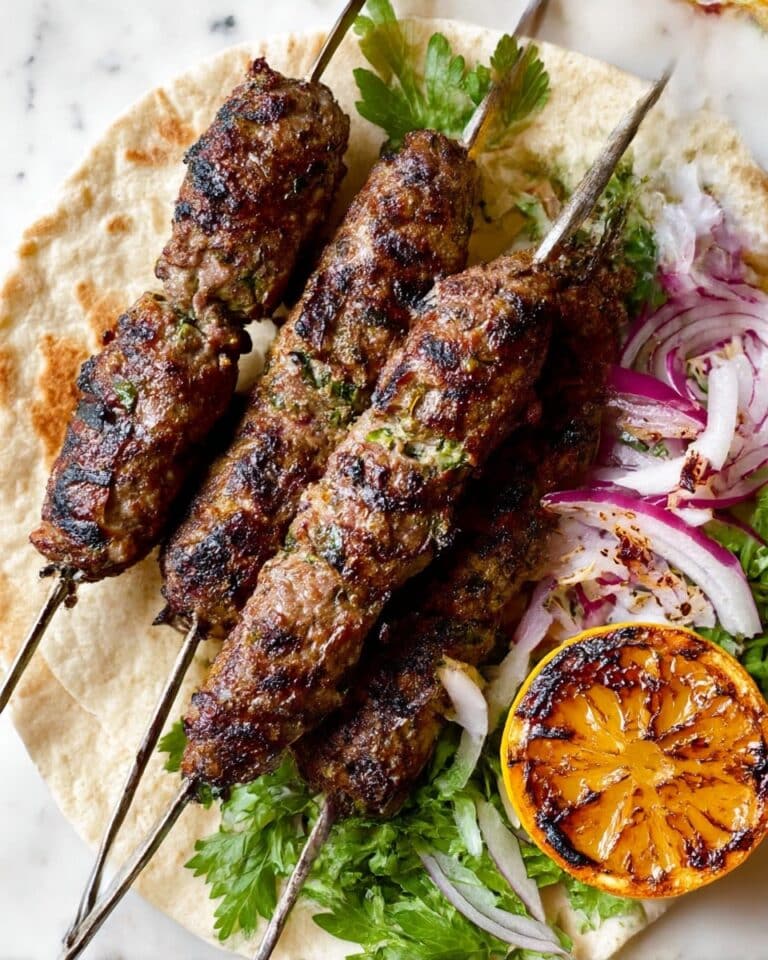 Juicy Beef Kafta Kabobs (Skewers or Patties) Recipe