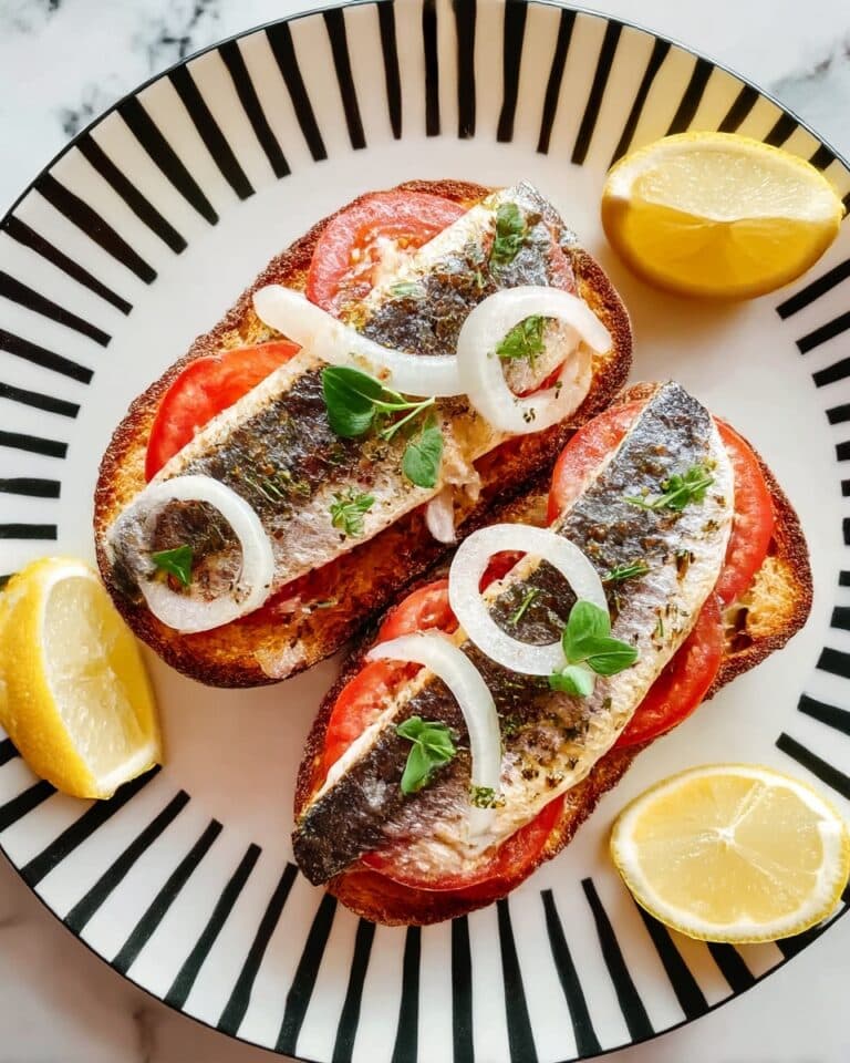 Sardines on Toast with Garlic, Tomato, and Fresh Herbs Recipe
