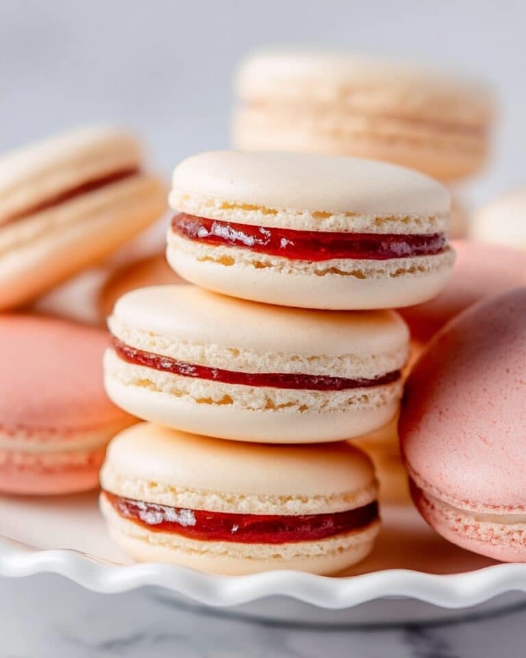 Classic Almond Macarons with Jam Filling Recipe