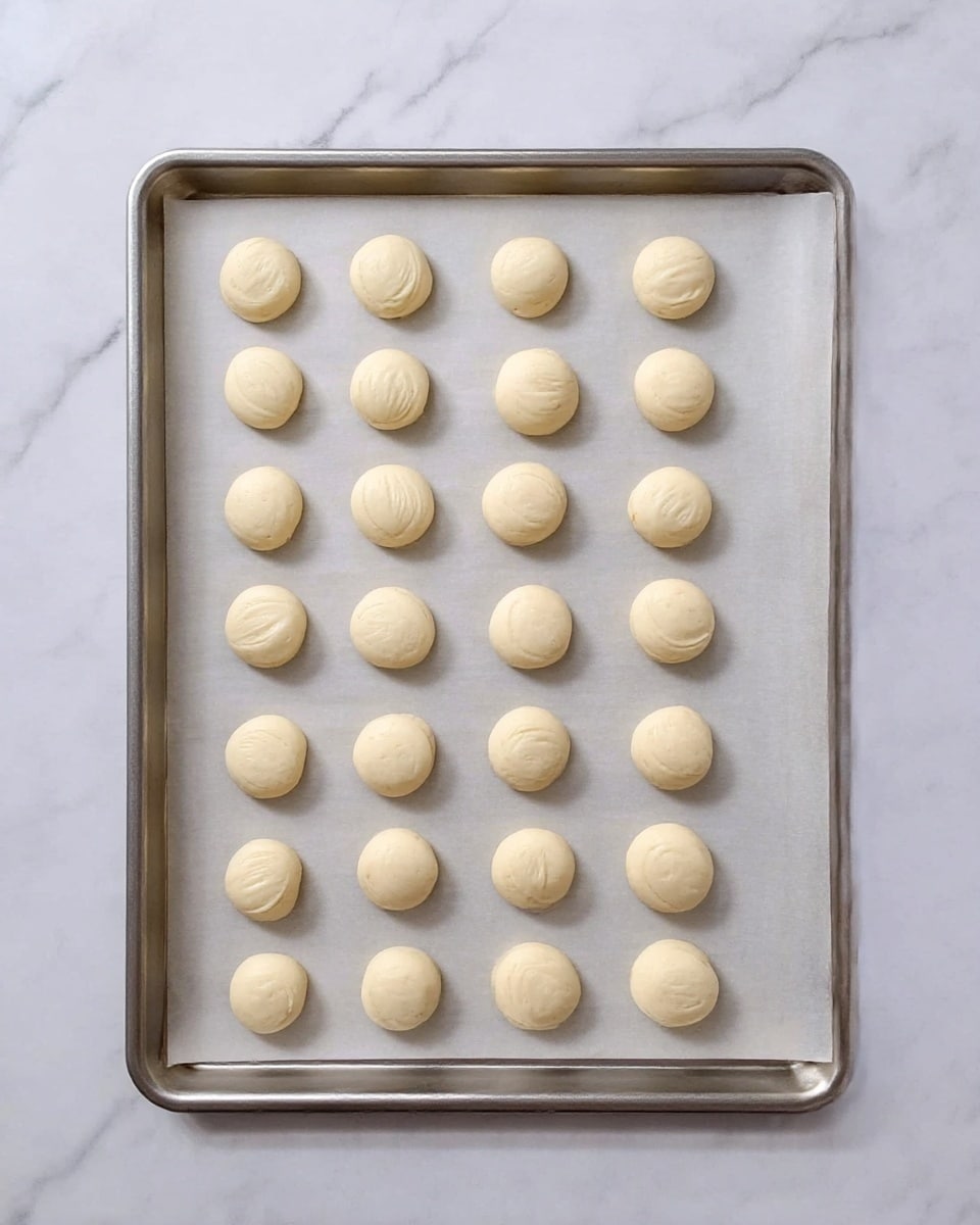 Three macarons are stacked on a white plate with a blue decorative rim, placed on a white marbled surface. The bottom macaron is a light pink color with a textured edge and filled with a darker pink cream, the middle macaron is off-white with a red jam layer visible in the center, and the top macaron is off-white with a bite taken out of it, showing a bright red and slightly chunky filling. The colors are soft and natural, highlighting the delicate texture of the macaron shells. Photo taken with an iphone --ar 4:5 --v 7