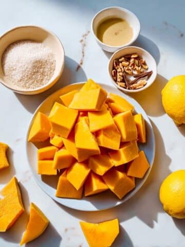 Turkish Pumpkin Dessert (Kabak Tatlısı) with Walnuts and Tahini Recipe