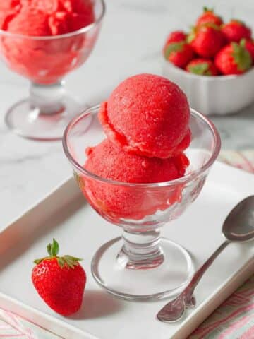 Strawberry Rose Water Sorbet Recipe