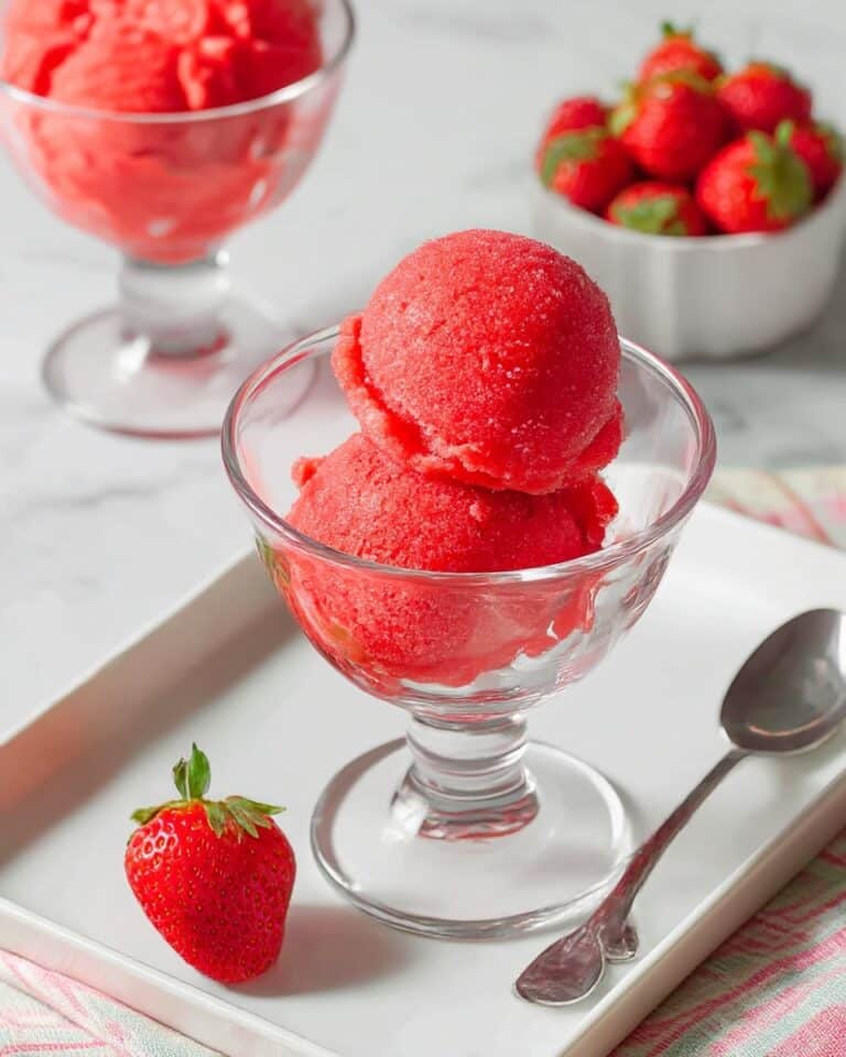 Strawberry Rose Water Sorbet Recipe