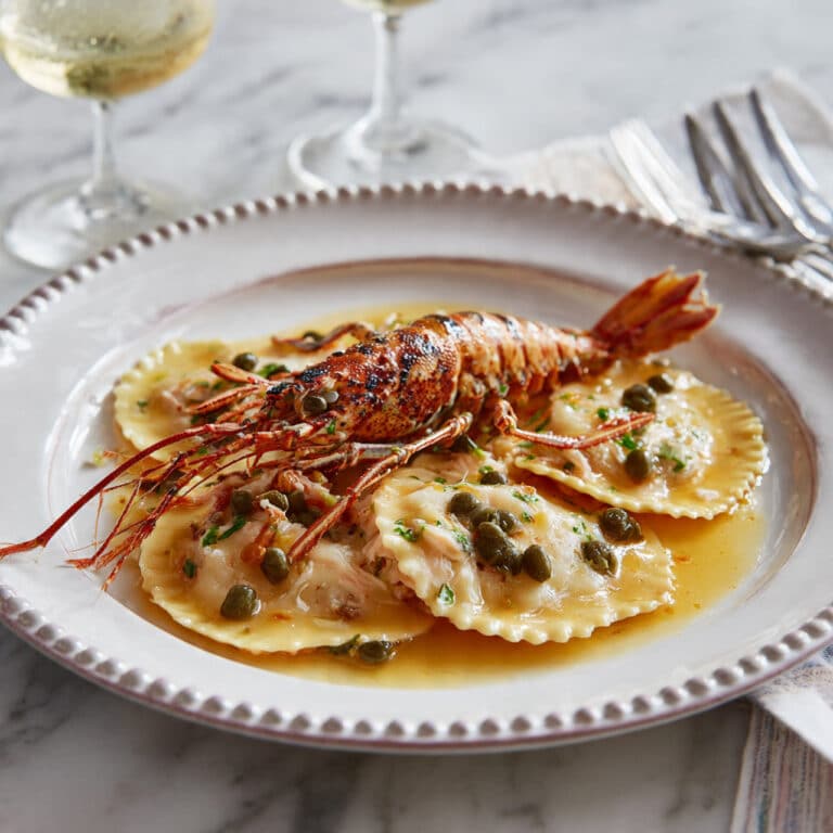 Langoustine & Prawn Ravioli with Manzanilla Sauce Recipe
