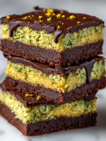 Better Than Crumbl Dubai Chocolate Brownies with Pistachio Knafeh and Ganache Recipe