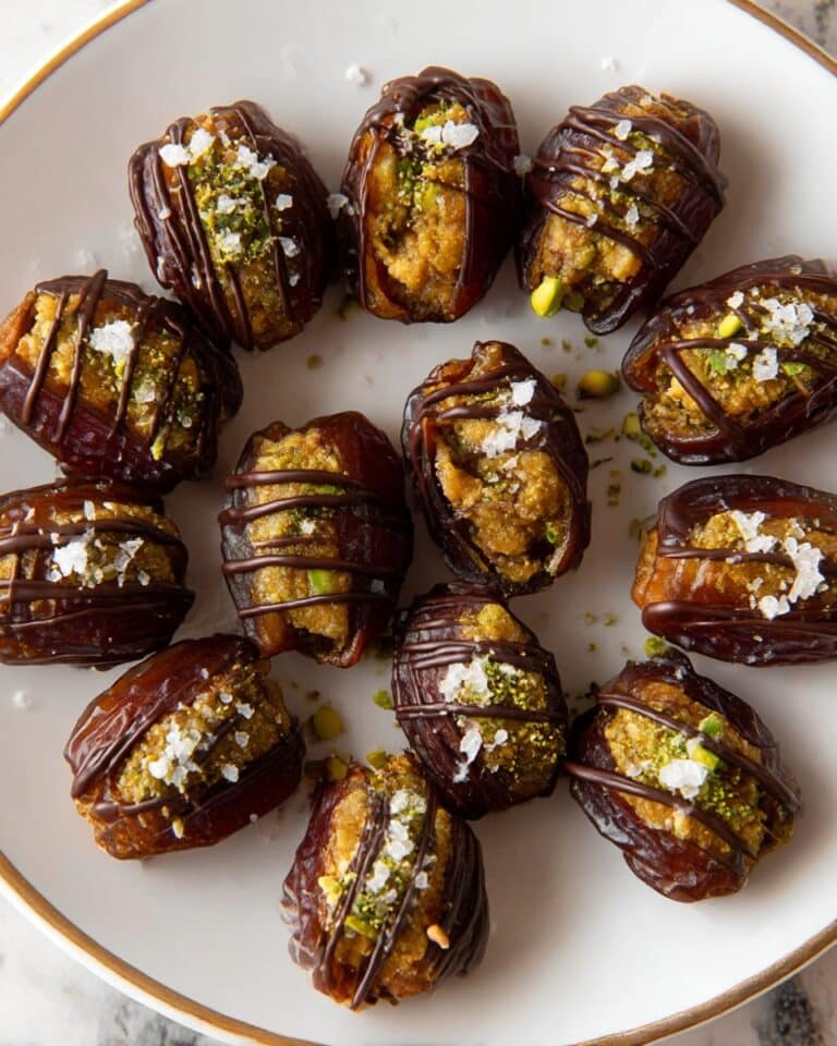 Baklava-Style Stuffed Dates with Nuts, Honey, and Chocolate Recipe