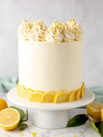 Lemon Cake with Lemon Curd and Vanilla Ermine Frosting Recipe