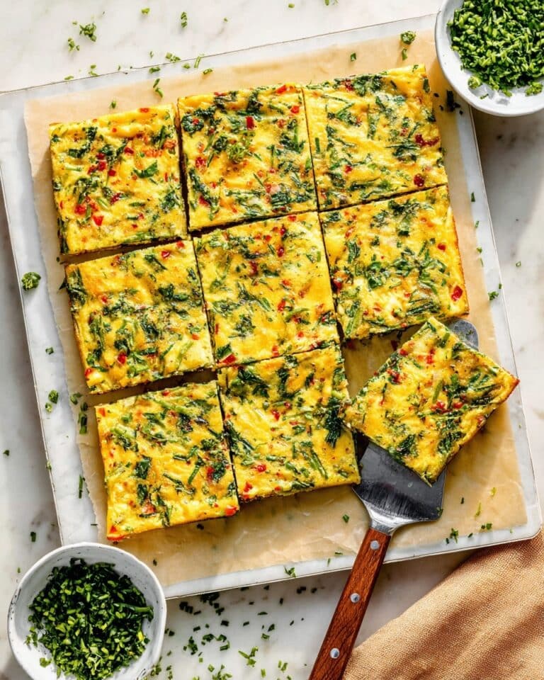 Sheet Pan Eggs with Cottage Cheese and Veggies Recipe