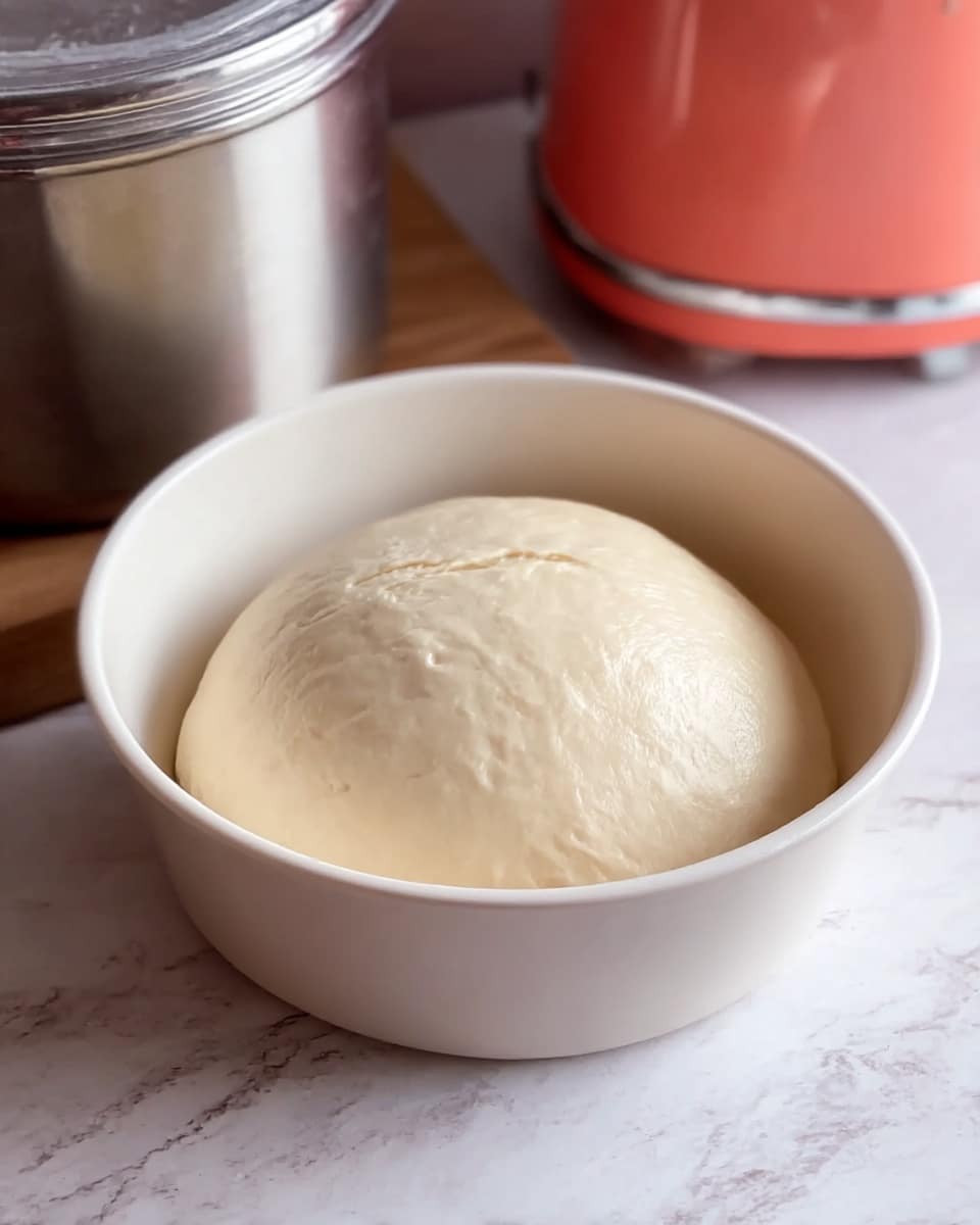 A woman's hand is holding a soft, small dinner roll with a golden brown top and a light, fluffy white bottom. In the background, there is a baking pan filled with a grid of similar golden brown dinner rolls closely packed together. The rolls have a smooth, slightly shiny surface with a fluffy texture visible on the sides where they are touching each other photo taken with an iphone --ar 4:5 --v 7