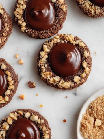 Easy Nutella Thumbprint Cookies with Nutella Ganache Recipe