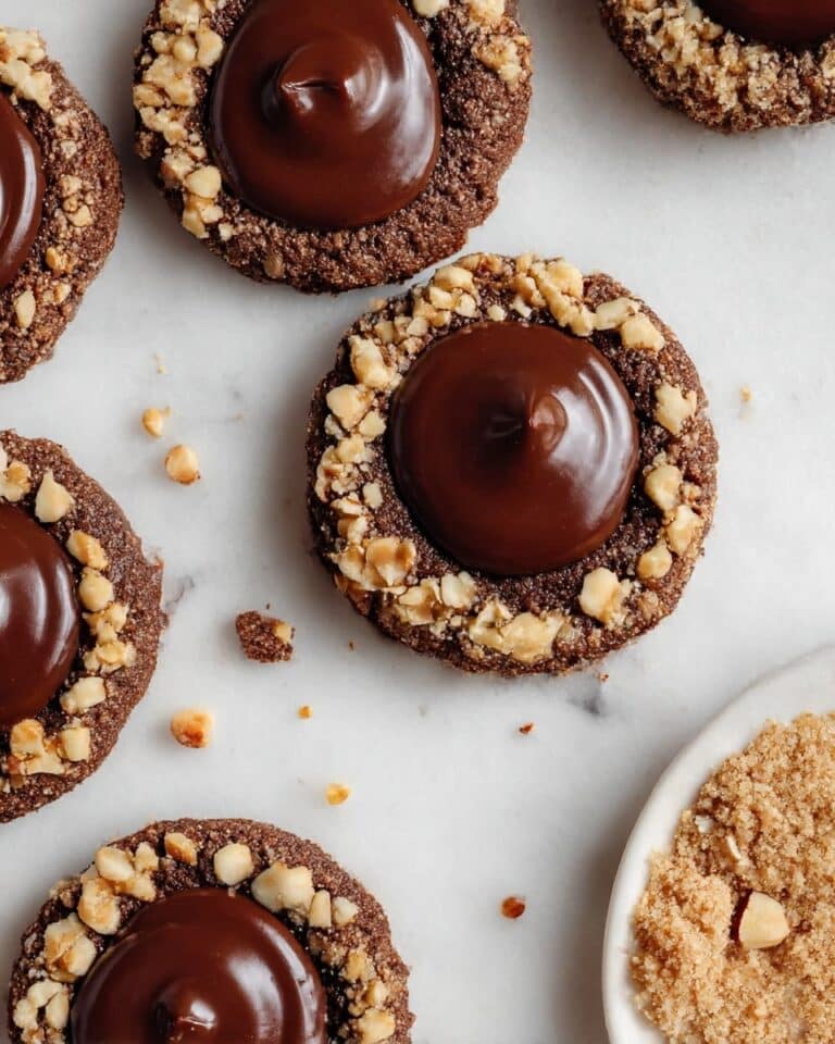 Easy Nutella Thumbprint Cookies with Nutella Ganache Recipe