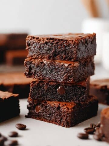 Fudgy Espresso Brownies (One Bowl Recipe) Recipe