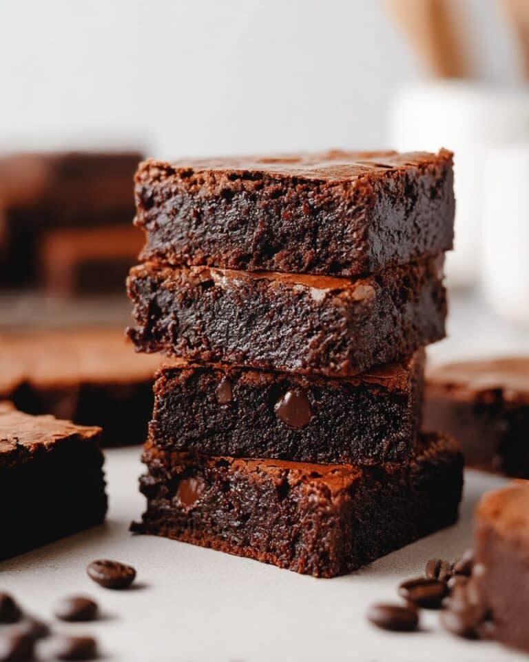 Fudgy Espresso Brownies (One Bowl Recipe) Recipe