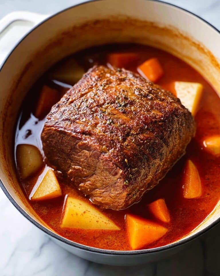 Dutch Oven Pot Roast with Carrots and Potatoes Recipe