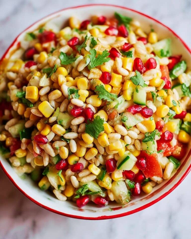 Spicy Sweet Corn Chaat with Pomegranate and Cucumber Recipe