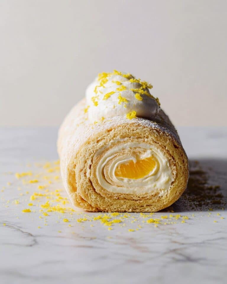 Lemon Curd Meringue Roulade Recipe