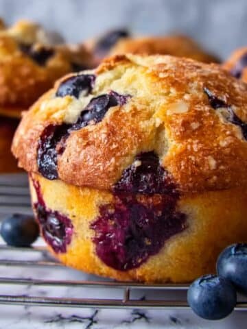 Sourdough Blueberry Protein Drop Scones Recipe