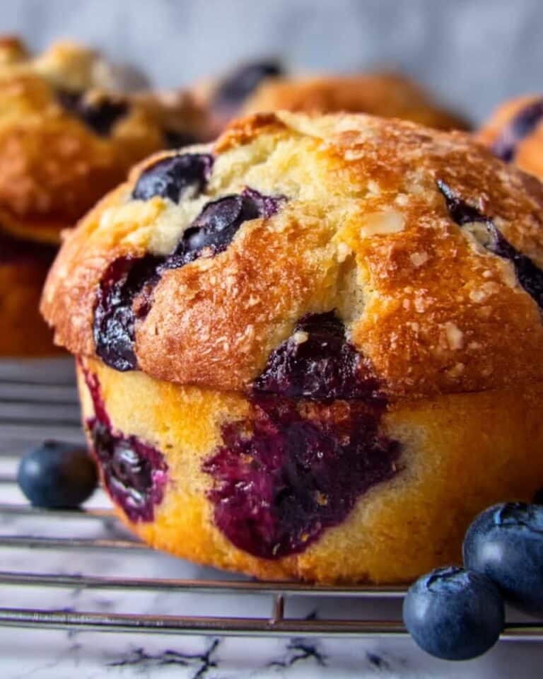 Sourdough Blueberry Protein Drop Scones Recipe