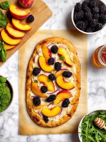 Peach Brie Flatbread Recipe