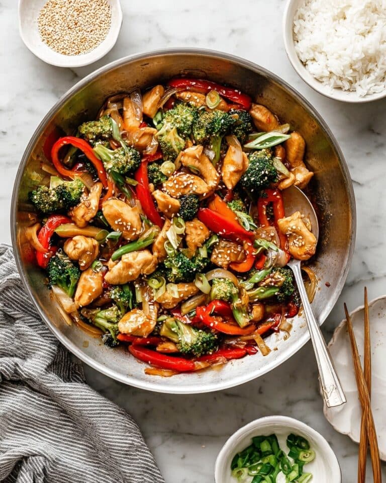 Easy 30-Minute Chicken Stir Fry with Colorful Vegetables and Savory-Sweet Sauce Recipe