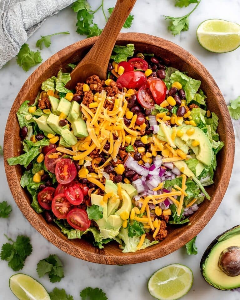 Easy 20-Minute Taco Salad with Ground Beef and Fresh Toppings Recipe